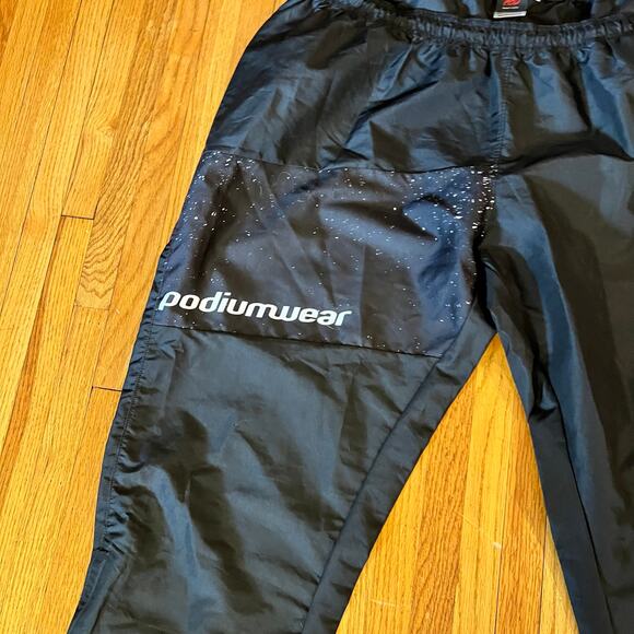 Podium Wear Pants Mens XXL Black Performance Windbreaker - Picture 2 of 10